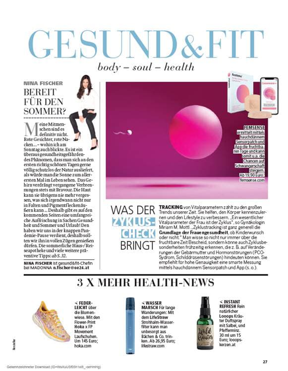 Gesund & Fit Ausgabe 06 2022 nennt femSense